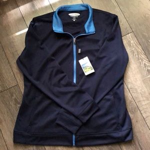 Navy and light blue track jacket